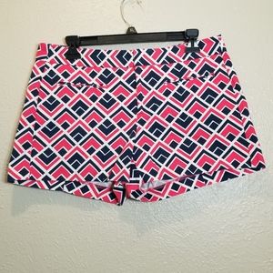 Gap Shorts Women's Size 6 Hot Pink White Blue Navy Shortie Button Clasp Mid Rise